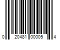 Barcode Image for UPC code 020481000054