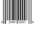 Barcode Image for UPC code 020481000078