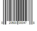 Barcode Image for UPC code 020500000478