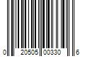 Barcode Image for UPC code 020505003306