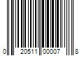 Barcode Image for UPC code 020511000078