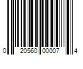 Barcode Image for UPC code 020560000074