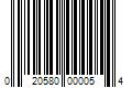 Barcode Image for UPC code 020580000054