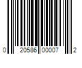 Barcode Image for UPC code 020586000072