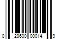 Barcode Image for UPC code 020600000149