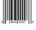 Barcode Image for UPC code 020643000076