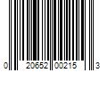 Barcode Image for UPC code 020652002153