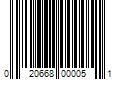 Barcode Image for UPC code 020668000051