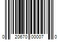 Barcode Image for UPC code 020670000070