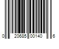 Barcode Image for UPC code 020685001406