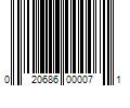 Barcode Image for UPC code 020686000071