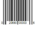 Barcode Image for UPC code 020690000036