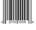 Barcode Image for UPC code 020700000056