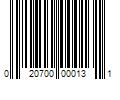 Barcode Image for UPC code 020700000131