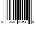 Barcode Image for UPC code 020700000148