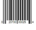 Barcode Image for UPC code 020700000254