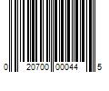 Barcode Image for UPC code 020700000445