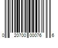 Barcode Image for UPC code 020700000766