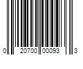 Barcode Image for UPC code 020700000933