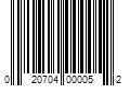 Barcode Image for UPC code 020704000052