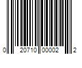 Barcode Image for UPC code 020710000022