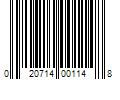 Barcode Image for UPC code 020714001148