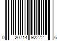 Barcode Image for UPC code 020714922726