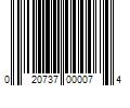 Barcode Image for UPC code 020737000074