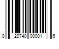 Barcode Image for UPC code 020740000016