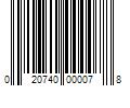 Barcode Image for UPC code 020740000078