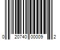 Barcode Image for UPC code 020740000092