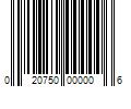 Barcode Image for UPC code 020750000006