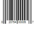 Barcode Image for UPC code 020754000057