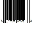 Barcode Image for UPC code 020759000076