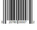 Barcode Image for UPC code 020760000072