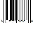 Barcode Image for UPC code 020762000056