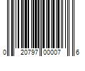 Barcode Image for UPC code 020797000076