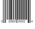 Barcode Image for UPC code 020800000024