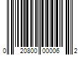 Barcode Image for UPC code 020800000062