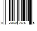 Barcode Image for UPC code 020800000475