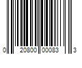 Barcode Image for UPC code 020800000833