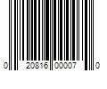 Barcode Image for UPC code 020816000070