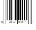 Barcode Image for UPC code 020840000077