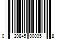 Barcode Image for UPC code 020845000058