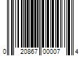 Barcode Image for UPC code 020867000074