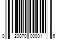 Barcode Image for UPC code 020870000016