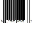 Barcode Image for UPC code 020920000072