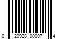 Barcode Image for UPC code 020928000074