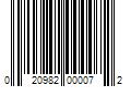 Barcode Image for UPC code 020982000072