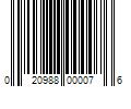 Barcode Image for UPC code 020988000076